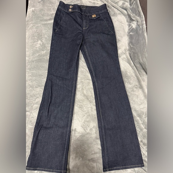 White House Black Market High-Rise Boot Sculpt Blue Denim - Picture 7 of 11